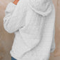 Textured Long Sleeve Hoodie with Pockets