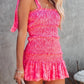 Smocked Wide Strap Mini Cami Dress