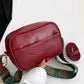 Tassel PU Leather Printed Strap Cassette Crossbody Bag