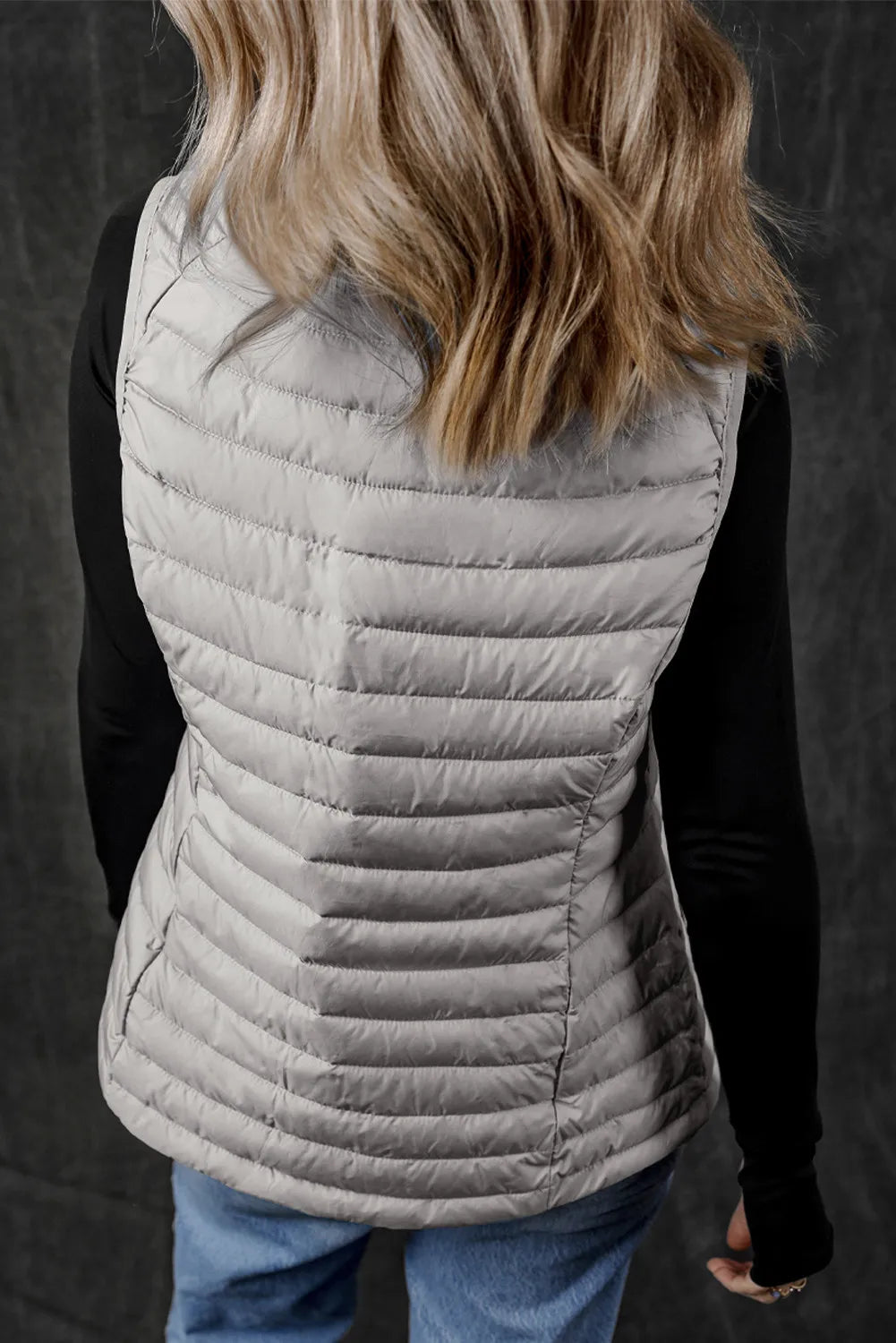 Pocketed Zip Up Vest