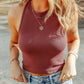 Round Neck Wide Strap Tank