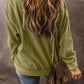 Textured Round Neck Long Sleeve Sweatshirt