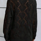 Openwork V-Neck Long Sleeve Sweater