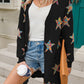 Angel Wings Star Open Front Long Sleeve Cardigan