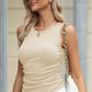 Ruched Round Neck Tank