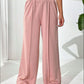 Elastic Waist Wide Leg Pants