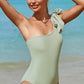 Tied One Shoulder One-Piece Swimwear