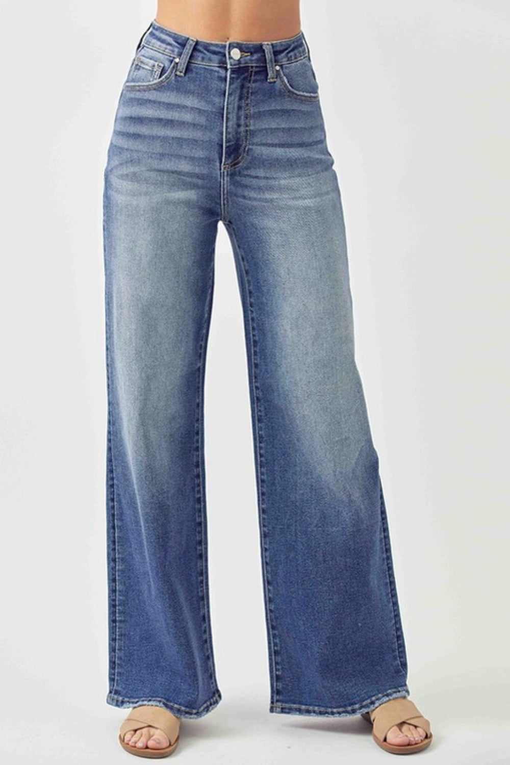 Taren Risen High Rise Wide Leg Jeans