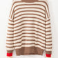 Striped Turtleneck Long Sleeve Sweater