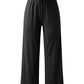 Full Size Drawstring High Waist Wide Leg Pants