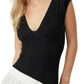 V-Neck Cap Sleeve Bodysuit