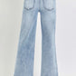 RISEN Full Size Tummy Control High Rise Crop Wide Leg Jeans