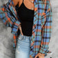 Plaid Collared Neck Long Sleeve Shirt