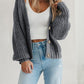 Button Up Long Sleeve Cardigan