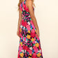 Haptics Pocketed Floral Round Neck Sleeveless Midi Dress