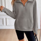 Ivy Lane Half Zip Raglan Sleeve Sweatshirt