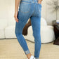 Judy Blue Full Size Mid Rise Destroy & Cuff Skinny Jeans