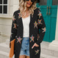 Angel Wings Star Open Front Long Sleeve Cardigan