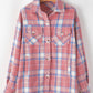 Plaid Button Up Long Sleeve Shacket