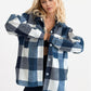 Plaid Button Up Long Sleeve Shacket