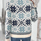 Perfee Graphic Round Neck Long Sleeve Sweater