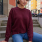 Basic Bae Round Neck Dropped Shoulder Sweater