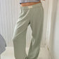 Elastic Waist Wide Leg Pants