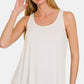 Zenana Round Neck Flowy Hem Tank