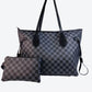 Checkered PVC Two-Piece Bag Set