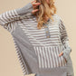 BiBi Striped Thumbhole Long Sleeve Top