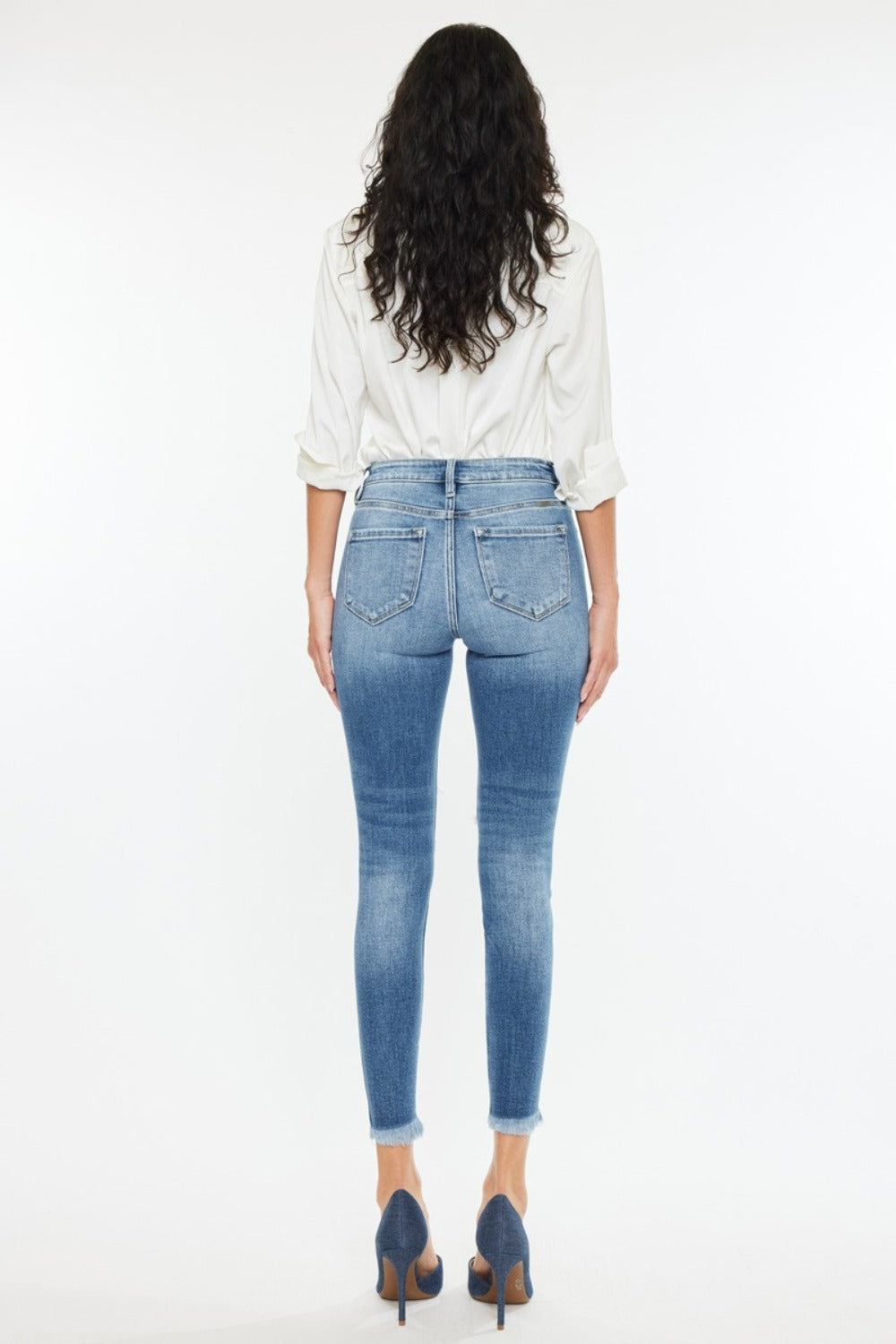 Taylor Kancan High Rise Frayed Ankle Skinny Jeans