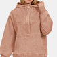 Zenana Acid Wash Fleece Kangaroo Hoodie