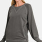 Zenana Round Neck Long Sleeve Sweatshirt