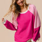 Striped Round Neck Long Sleeve Sweatshirt