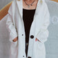 Dropped Shoulder Long Sleeve Hooded Cardigan