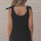 Scoop Neck Tie Shoulder Romper