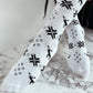 Christmas Element Bowknot Ribbed Trim Over Knee Stockings