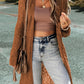 Openwork Open Front Long Sleeve Cardigan