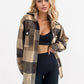 Plaid Button Up Long Sleeve Shacket