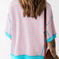 Striped Round Neck Half Sleeve T-Shirt