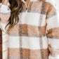 Plaid Quarter-Zip Teddy Sweatshirt