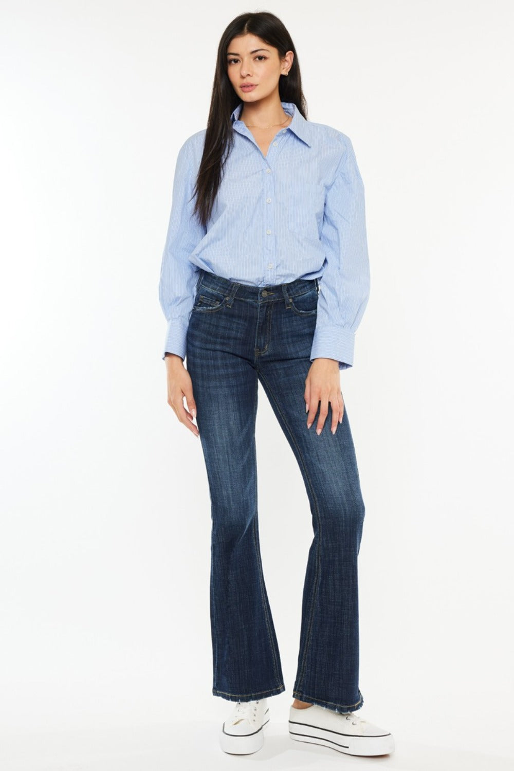 Becca Kancan Mid Rise Flare Jeans