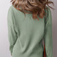 Pocketed Round Neck Long Sleeve Top