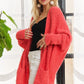 ADORA Popcorn Knit Open Front Long Sleeve Cardigan