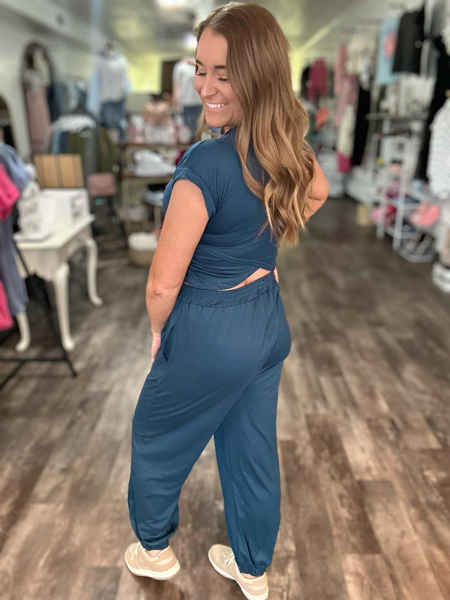 The Cami Wrap Hemline Top and Pant Set