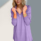 Double Take Textured Quarter Zip Long Sleeve Dress