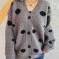 Polka Dot Button Up Cardigan