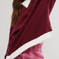 Contrast Dropped Shoulder Long Sleeve Sweatshirt