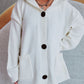 Dropped Shoulder Long Sleeve Hooded Cardigan