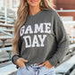 GAME DAY Striped Round Neck Long Sleeve Top